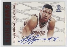 1997 Score Board Authentic Auto Red Foil Alvin Sims Auto 0b2
