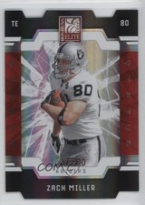 2009 Donruss Elite Status Red Die-Cut 37/80 Zach Miller #72 n0c