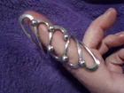 Vintage Mexico Sterling Silver Modernist Full Finger Armor Ring Beaded Swirl 7