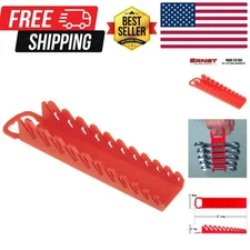 11 Tool Red Stubby Wrench Organizer - Durable & Portable Tool Storage Solution