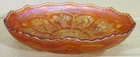Vintage Fenton Marigold Carnival Glass Peacock And Grapes Sawtooth Rim Bowl 8.5”