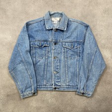 Chazz By Charles Ghalian Denim Jacket Men's Medium Vintage Trucker Coat, Blue