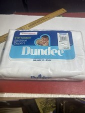 Vintage Dundee Cloth Diapers Pre-Folded Cotton 12 Count Birdseye Dozen NOS