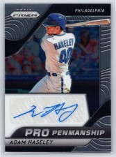 2020 Panini Prizm Pro Penmanship #PP-SH Adam Haseley AU - Philadelphia Phillies