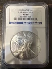 2010 $1 American Silver Eagle NGC MS 69 Early Releases Blue Label
