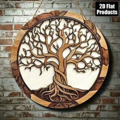 Tree of Life Wooden Plaque Hanging Wall Art Home Rustic Ornament Decor ...