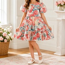 Janie and Jack girls size 12 floral dress, new with tags attached.