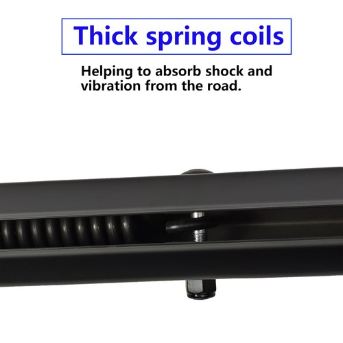 New Black Semi Truck Straight Spring Loaded Mud Flap Hanger RH & LH 2.5" - Picture 3 of 7