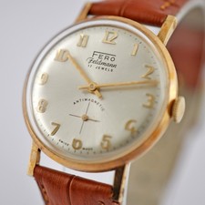 EXCELLENT FERO FELDMAN GOLD PLATED MANUAL WIND WORKING SWISS WATCH NOS 1960'