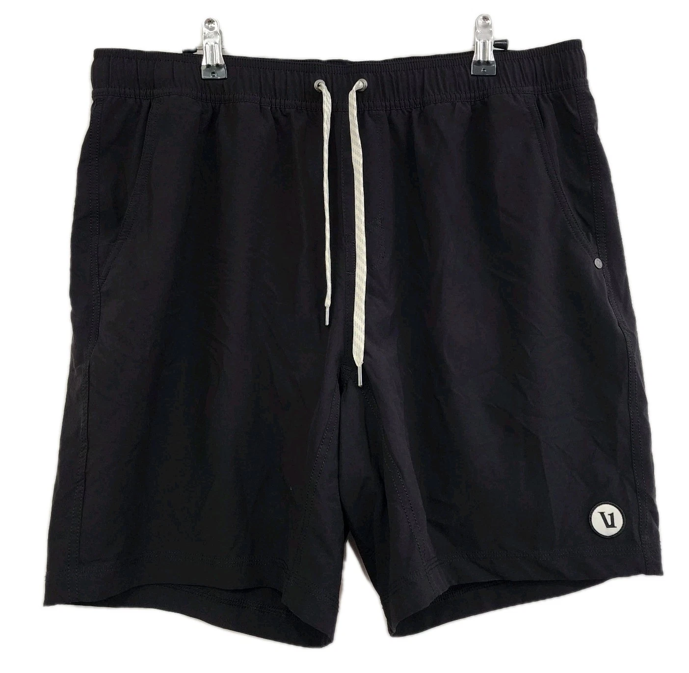 Vuori Kore Lined Shorts Mens XL Black V302 Athletic Running Brief Liner