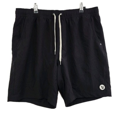 Vuori Kore Lined Shorts Mens XL Black V302 Athletic Running Brief Liner 