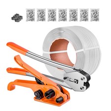 Uimoso 1/2" PP Banding Strapping Kit w/3200ft Strap 1000 Seals,50 Edge Protector