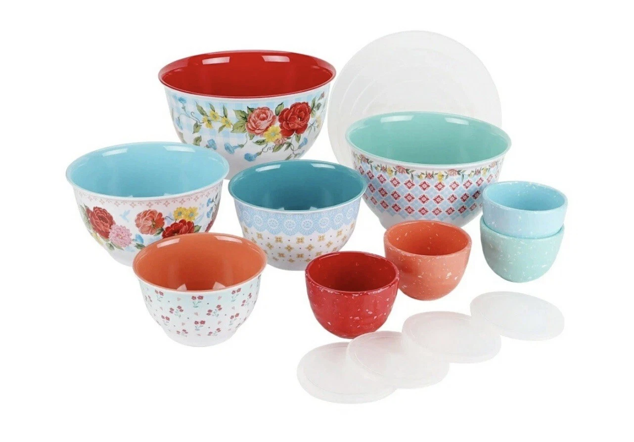 The Pioneer Woman Sweet Rose 18 Pc Melamine Mixing Bowls With Lids
Opens in a new window or tab