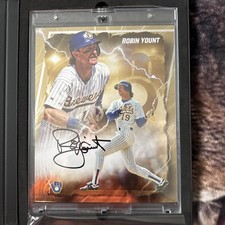 Robin Yount Auto Autograph 8x10 HOF - 2024 Fanatics Under Wraps Emanate # 7/50