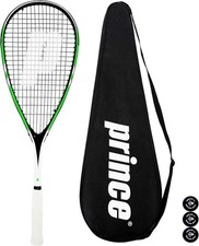 Prince Team Beast 400 Squash Racket, Protective Cover & 3 Squash Balls