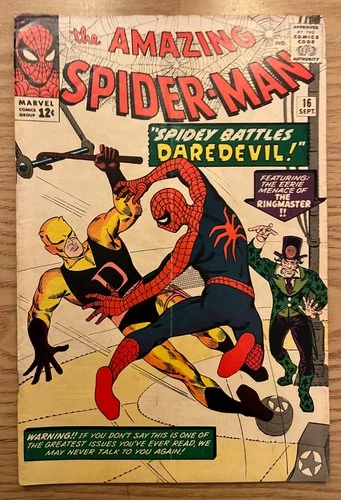 Amazing Spider-Man # 16 VG Ow Pgs DD vs Spider-Man 1st Ringmaster