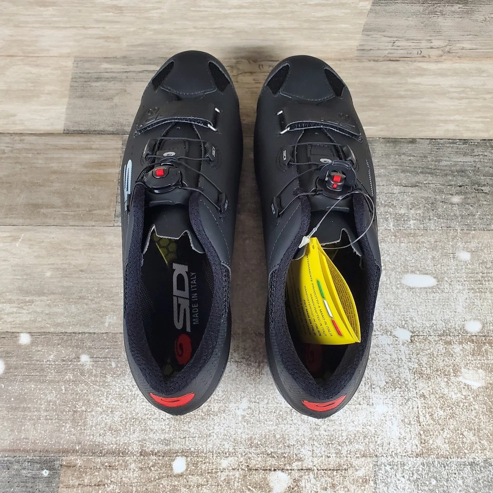 Мужские велосипедные туфли SIDI Sixty размер 9,5 черный кожаный циферблат система низкие верхние кроссовки - Изображение 4 из 4