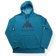 Burton Snowboards Oak Pullover Hoodie Sweatshirt Men  s Size Medium Blue Heather