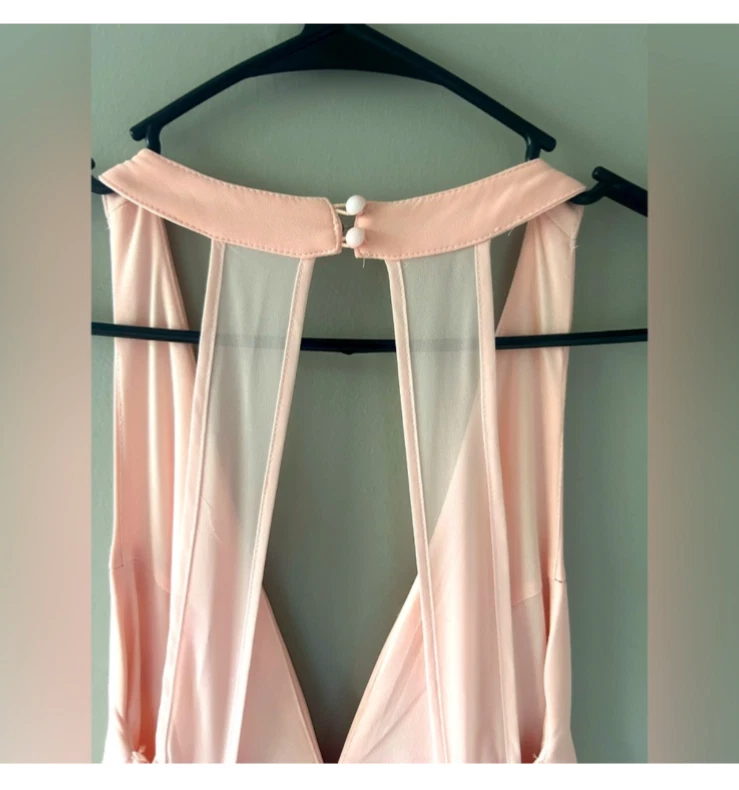 Maniju Blush Tiered Wedding/Bridesmaid Dress. Size Small - Image 4 of 4