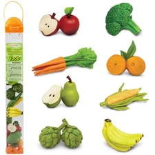 Safari Ltd. Fruits & Vegetables TOOB - 8 Mini Figurines Including Pears Orang...