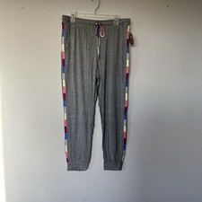 NWT Secret Treasures Gray Stripes Joggers Size L