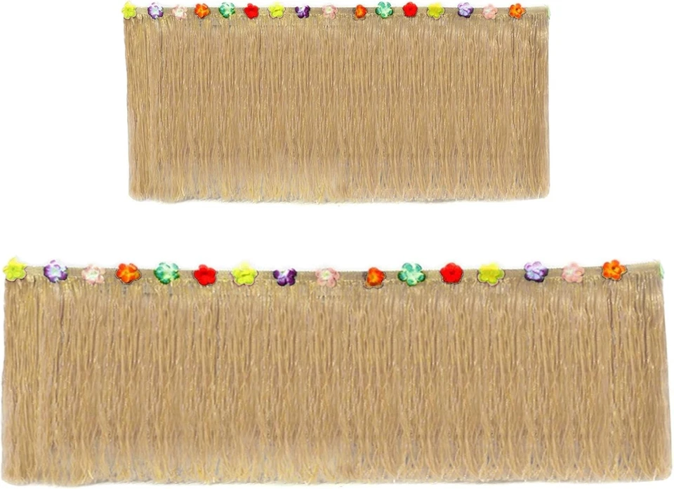 Falda de mesa hawaiana de plástico de 11 pies de largo que se extiende a 30 pies decoración de fiesta tropical Foto 3 de 4