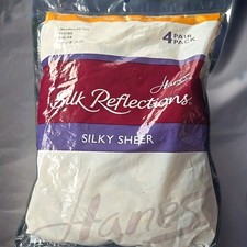 Hanes Silk Reflections Silky Sheer Non-Control Top Sheer Toe 4 PACK AB Travel 27