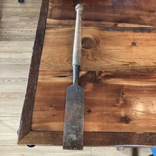 Timber Framing Slick 3” Wide Stamped “ELM” 27” Long Antique