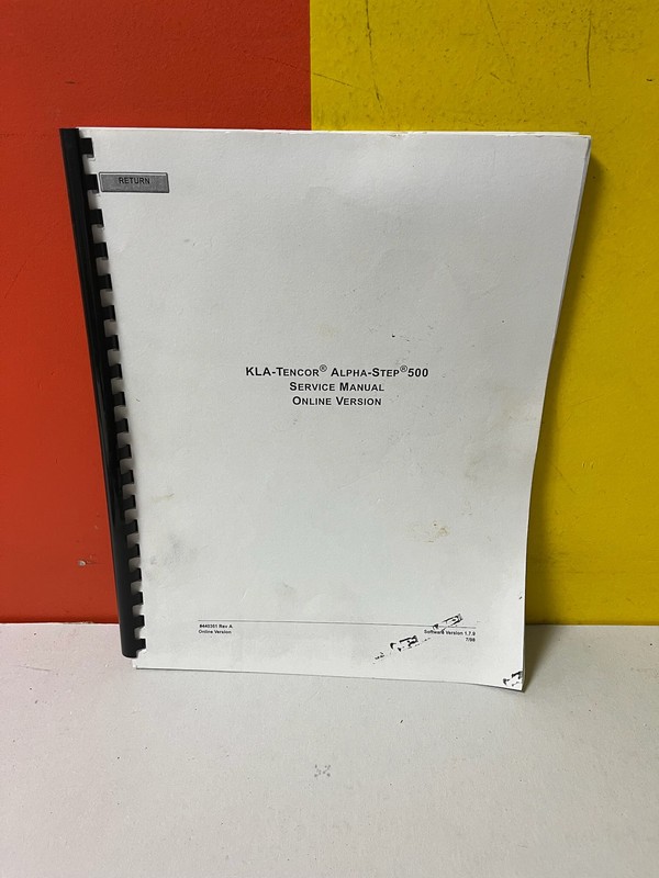 KLA-TENCOR 0440361 Rev A ALPHA-STEP 500 System Service Manual