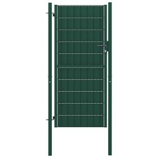 Image of Fence Gate Steel Outdoor Garden Yard Door Anthracite/Green Multi Sizes vidaXL