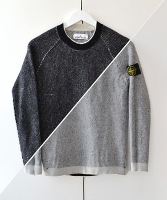 Mens STONE ISLAND Sweater Reversible Jumper Knit Wool Stripped | eBay