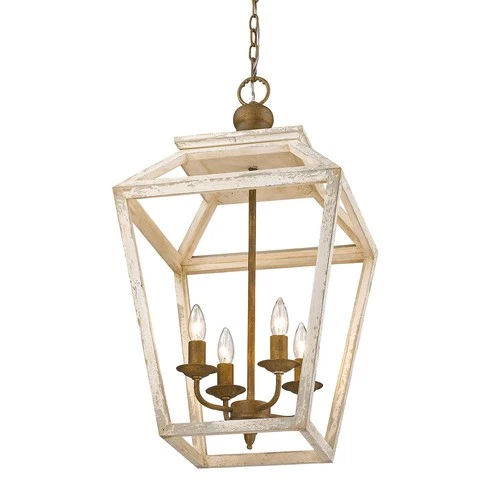 Golden Lighting 0839-4P Haiden 4 Light 16"W Taper Candle Pendant - Burnished - Picture 5 of 7