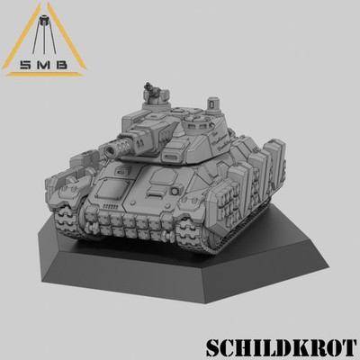 Schildkrot tank (1 model) by Sir Mortimer Bombito. 6mm, 1/285 scale 3d print