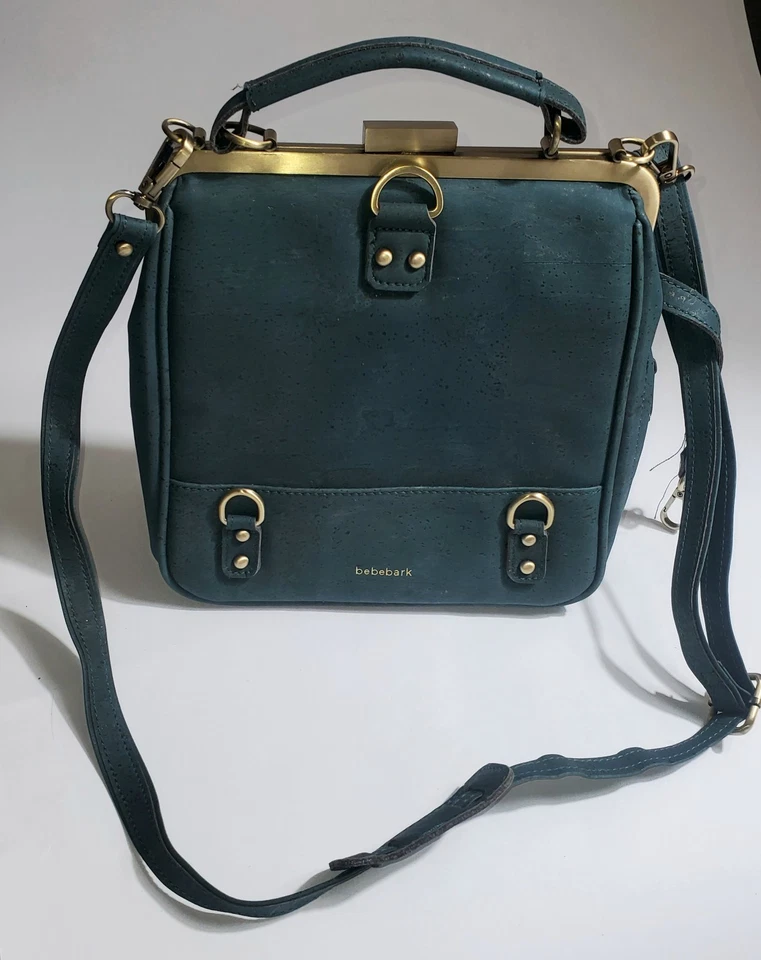 《《 ☆Laflore Paris Bebebark Emerald Convertable Crossbody Mini Backpack Or Clutch