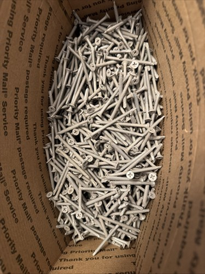 #ad #ad 17 Lbs 2 3 8” Phillips Self Tapping Screws Bulk AssortedMetal Screw Lot Gray $42.99