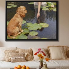 Cocker Spaniel Oil Painting Canvas Print Dog Artwork Vintage Home Decor Wall Art