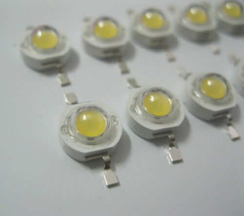 10 Pcs 3W White High Power Led Lamp Beads 200~230 Lm 45mil 6000K-6500K - Picture 1 of 3
