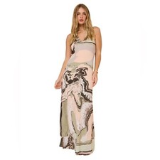 NWT Sovere Molten Maxi Dress in Green Pink Size Small