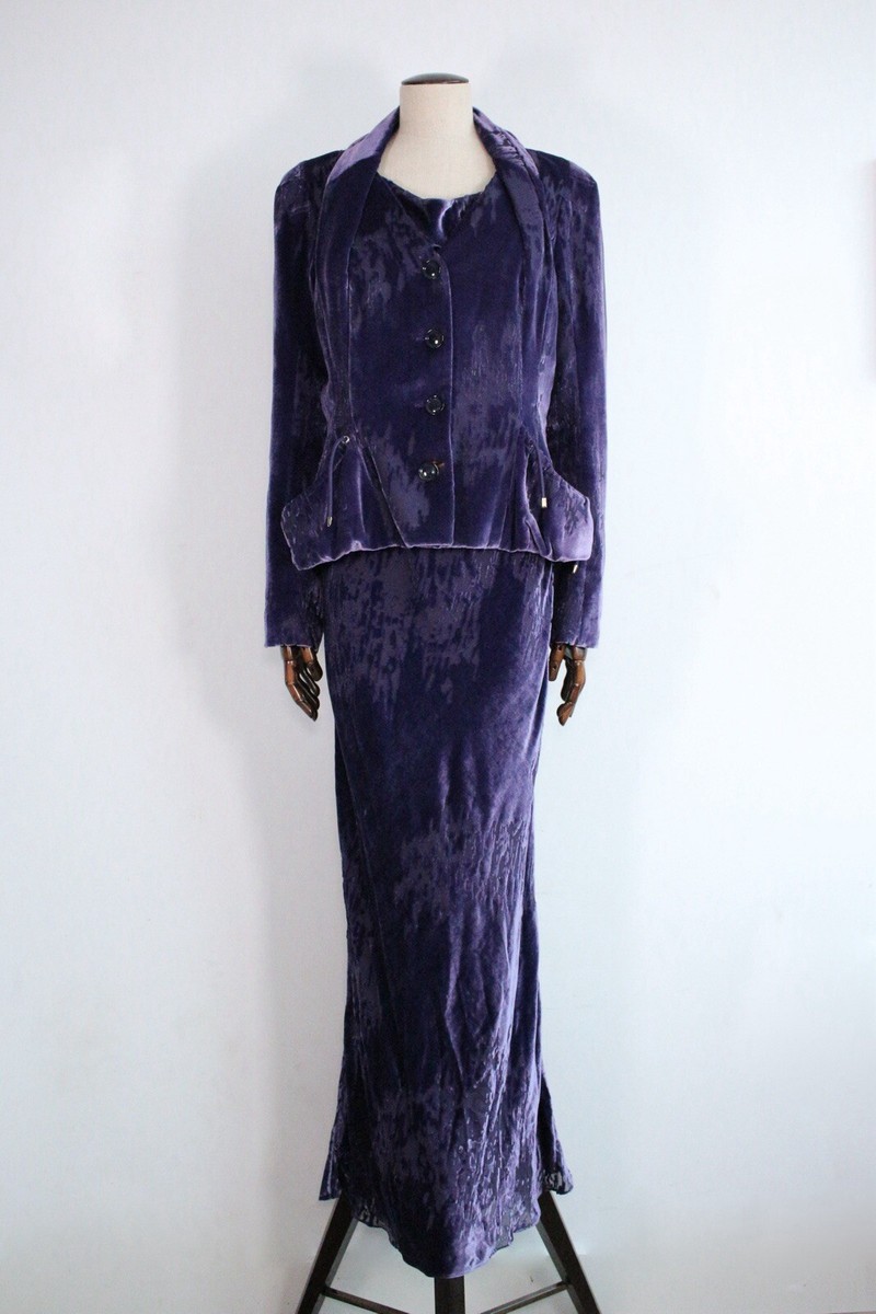 Christian Dior by John Galliano Fall 2005 Purple Velvet