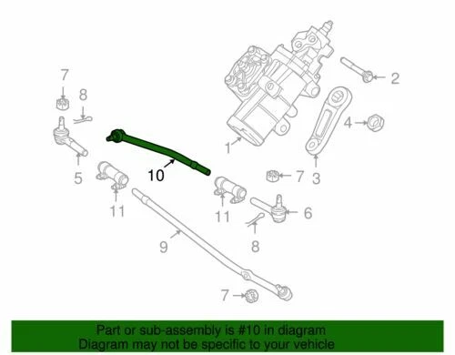 Barra de amarre interior de dirección izquierda Ford E-350 Super Duty 2007-2021 OEM NUEVO 8C2Z-3A130-D Foto 2 de 2