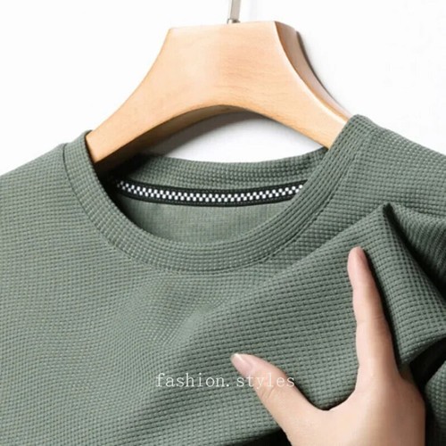 News Summer Round Neck Short Sleeved T-shirt for Men's Short Sleeved Tops - Picture 2 of 31