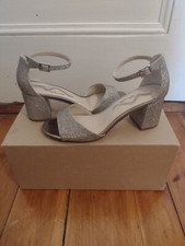 Nina Enrica Block Heels, Champagne Gold, 7, NWT