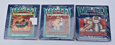 Janlynn Sugarplum - WIZZERS - (3) Counted Cross Stitch Kits - 918, 916, 921
