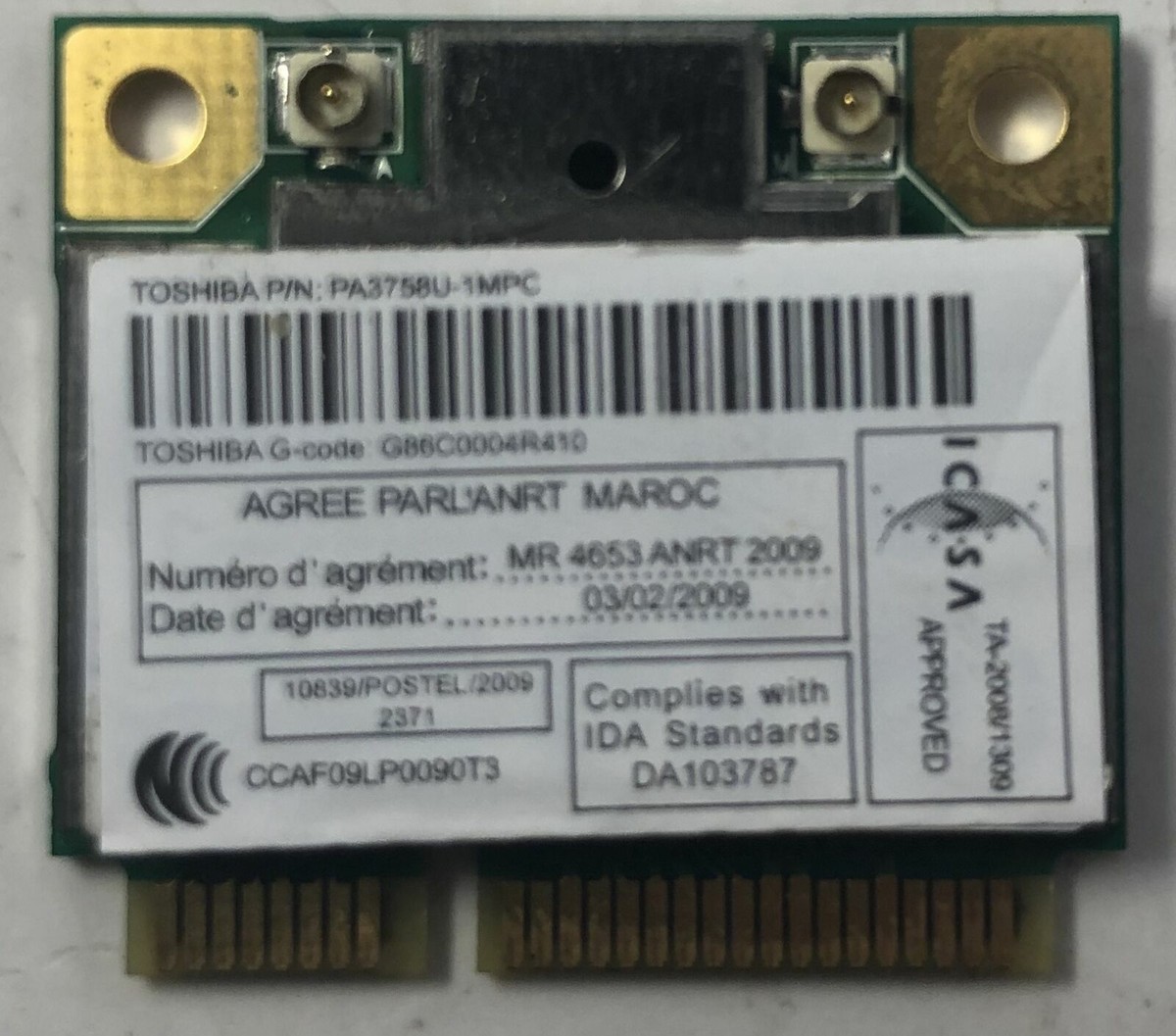 Toshiba Satellite A505-S6005 Wireless Half Card RTL8191SE