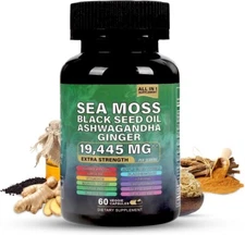 BUIE Sea Moss Capsules, 60 Capsules – 19445 mg, 30-Day Supply, Nutritional...