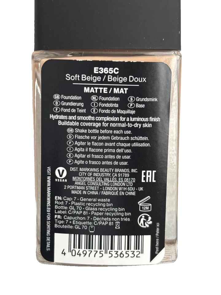 Wet n Wild, Photo Focus Foundation Matte, Soft Beige - Image 2 of 2