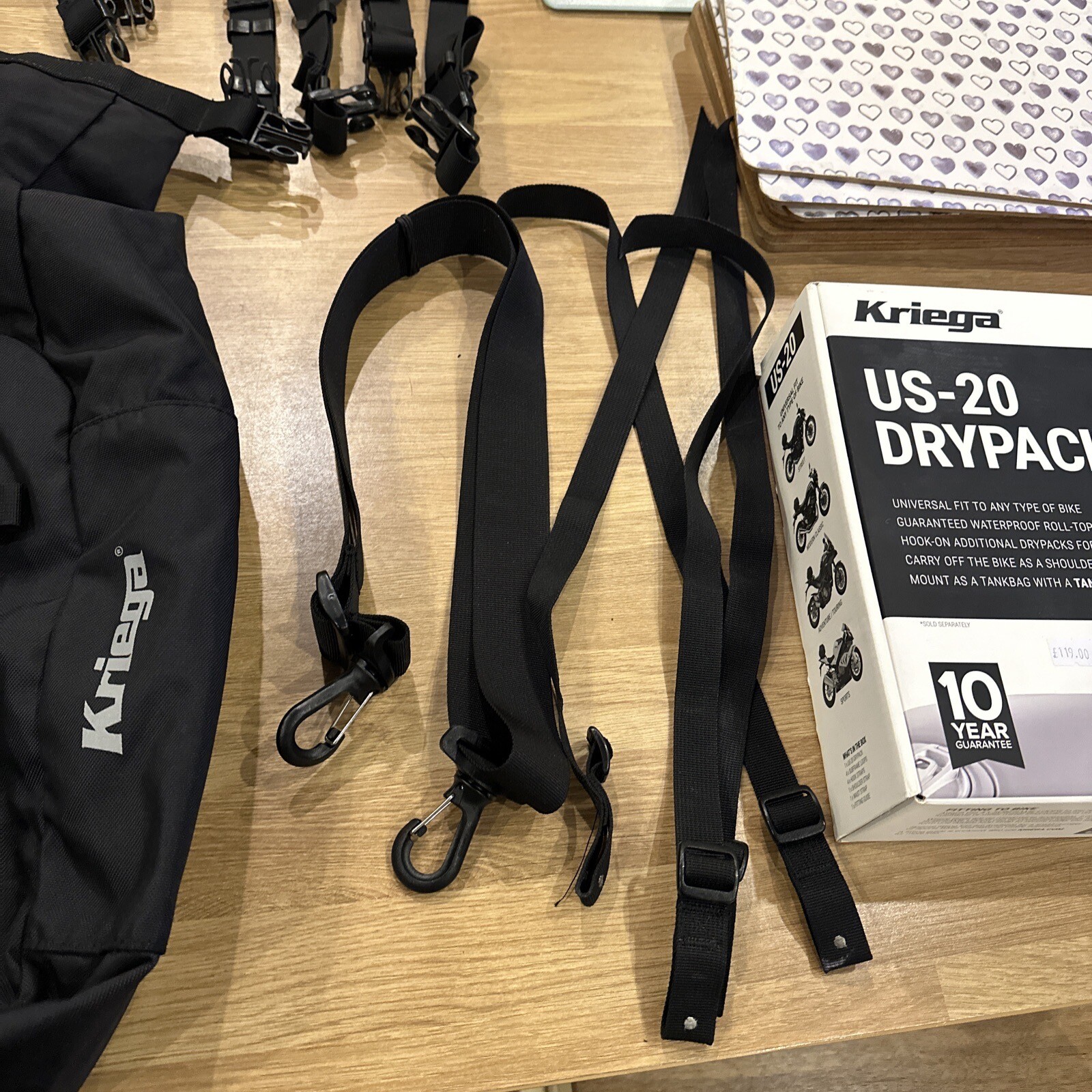 Kriega US20 Drypack Motorcycle Bag Rear Tank Luggage Waterproof