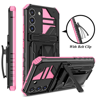 Heavy-Duty Rugged Stand Case with Belt Clip for Samsung S25 Ultra/S24 FE/S25/S23