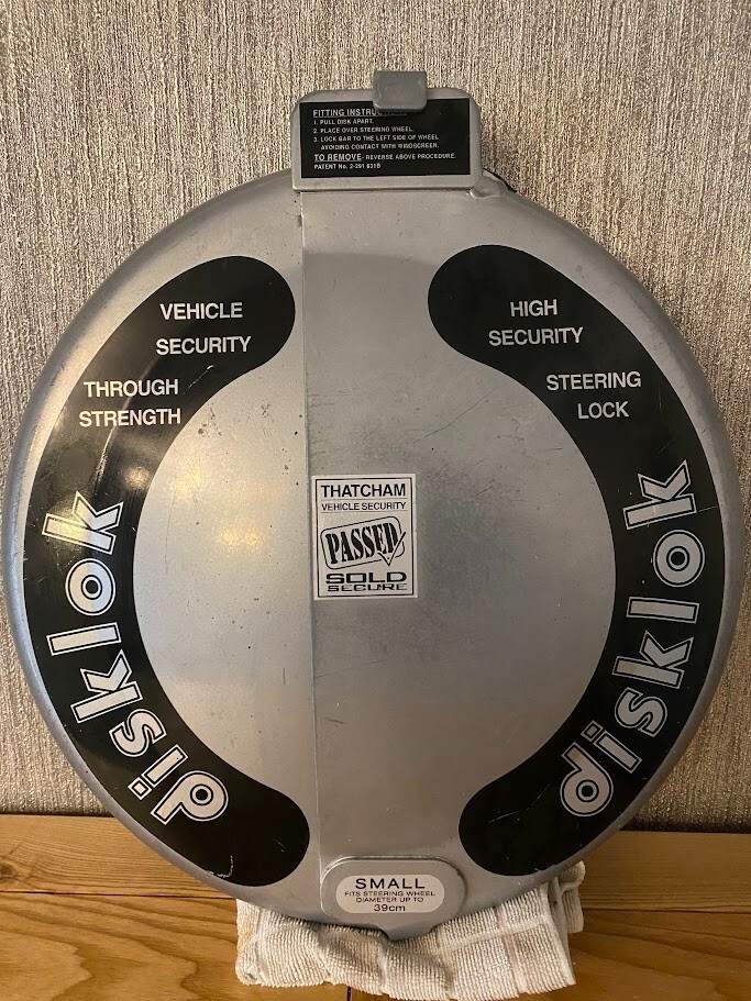 DISKLOK Steering Wheel Lock Small Grey 3539cm Disk Lock eBay