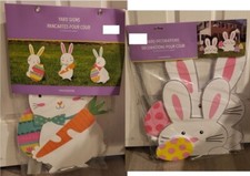 EASTER BUNNY BUNNIES W/ EGGS  CARROTS LARGE YARD SIGNS DECORATIONS NEW